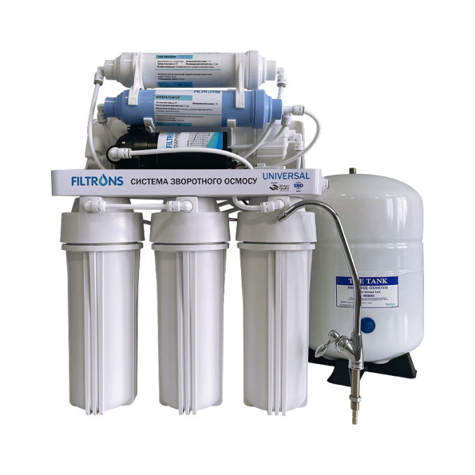 Система зворотного осмосу 6-ти ступенева з помпою UNI-6 PUMP